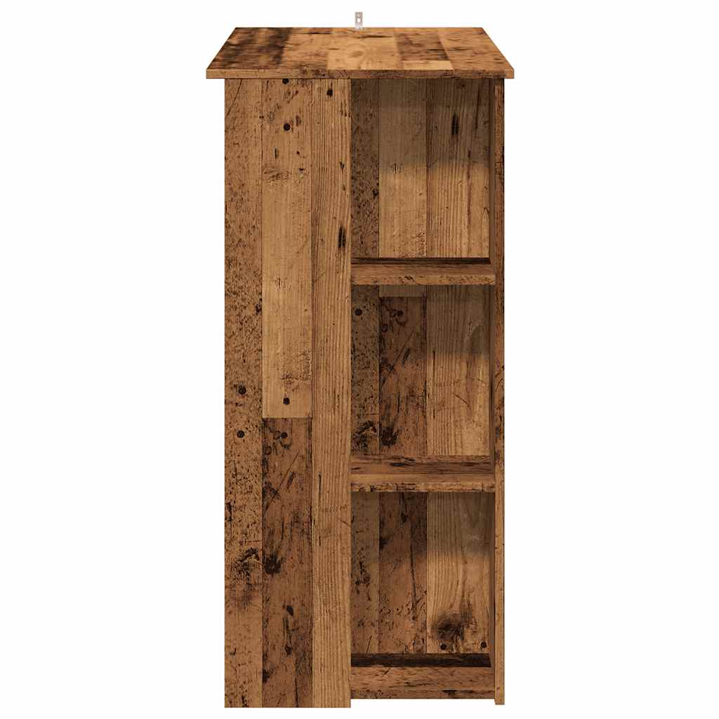 Barbord Med Hyllor Åldrat Trä 102X50X103,5 Cm Konstruerat Trä