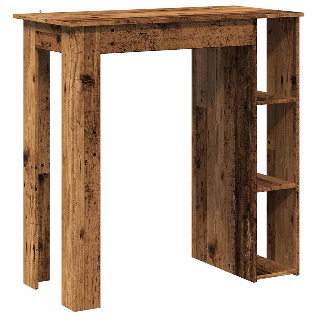 Barbord Med Hyllor Åldrat Trä 102X50X103,5 Cm Konstruerat Trä