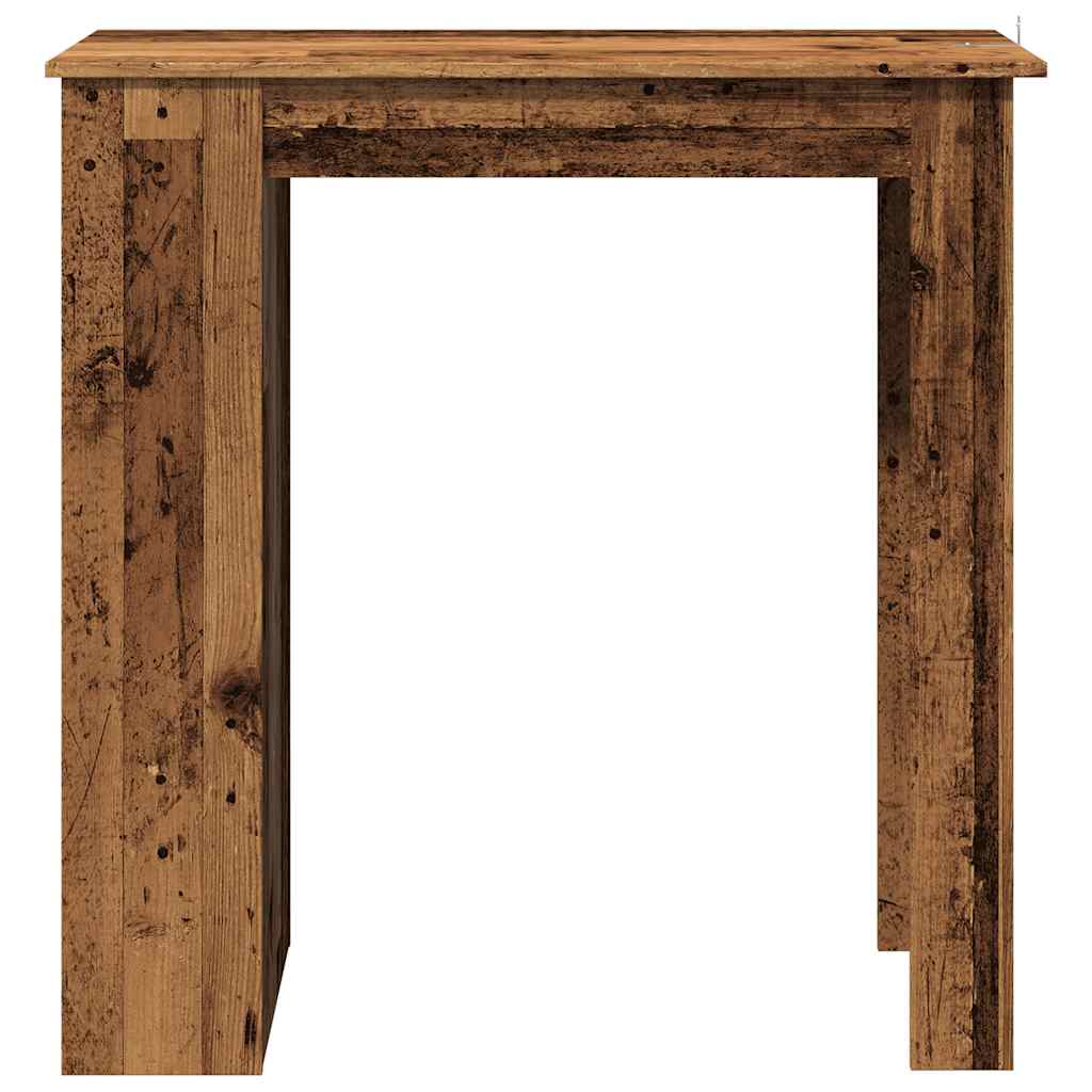 Barbord Med Förvaringshyllor Åldrat Trä 102X50X103,5 Cm