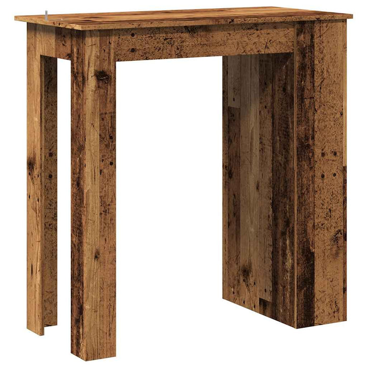 Barbord Med Förvaringshyllor Åldrat Trä 102X50X103,5 Cm
