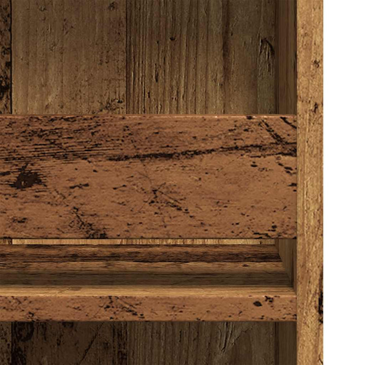 Barbord Med Förvaringshyllor Åldrat Trä 102X50X103,5 Cm