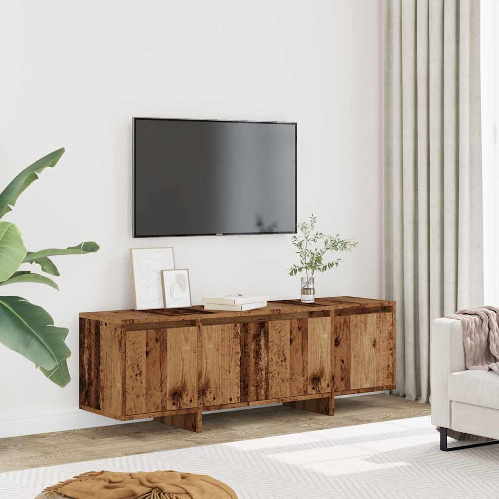 Tv-Bänk Åldrat Trä 120X30X40,5 Cm Konstruerat Trä