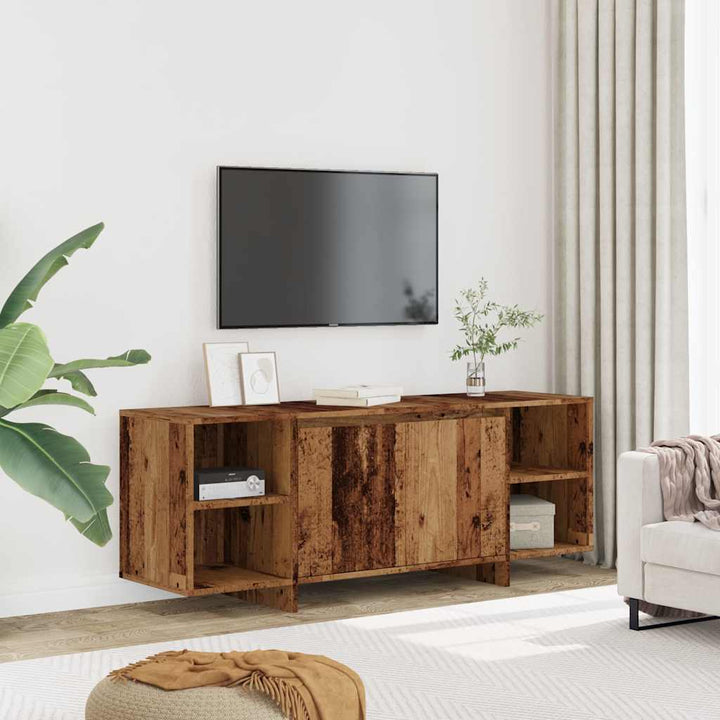 Tv-Bänk Åldrat Trä 130X35X50 Cm Konstruerat Trä