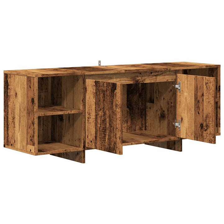Tv-Bänk Åldrat Trä 130X35X50 Cm Konstruerat Trä