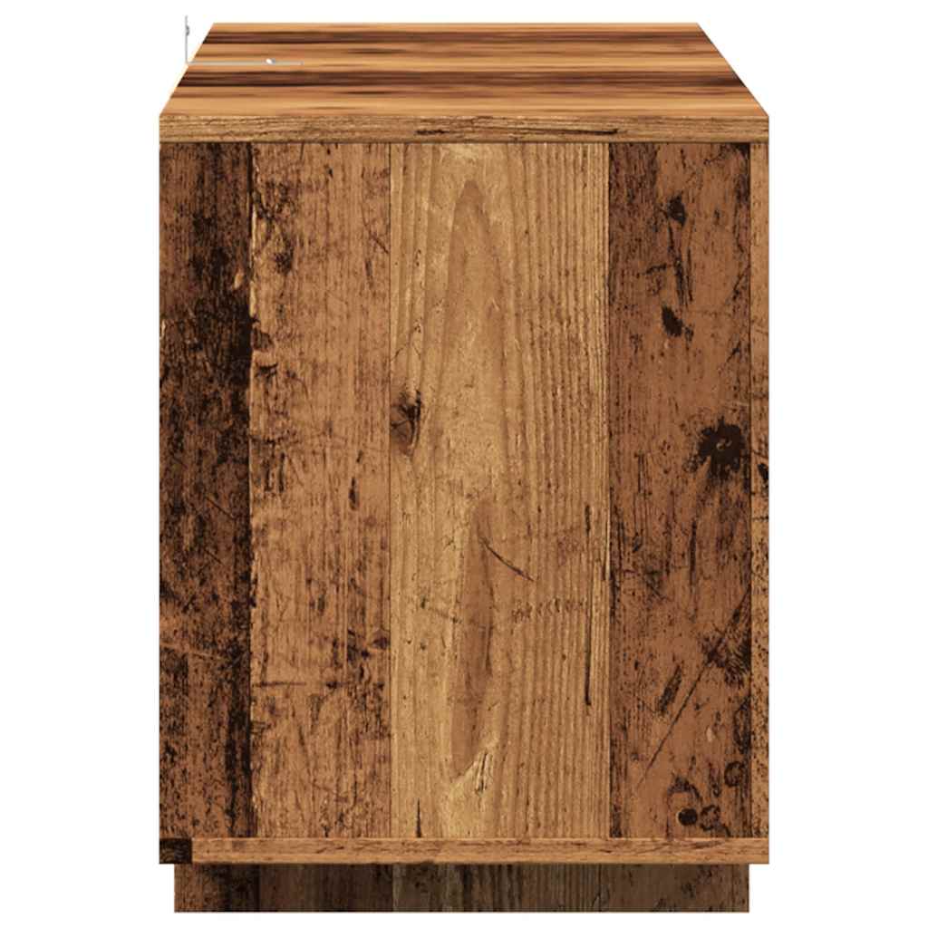 Tv-Bänk Åldrat Trä 130X35X50 Cm Konstruerat Trä
