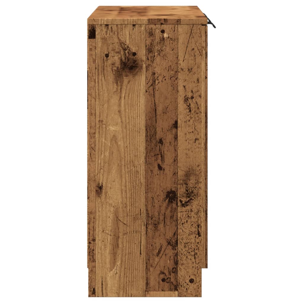 Skänk Åldrat Trä 90,5X30X70 Cm Konstruerat Trä
