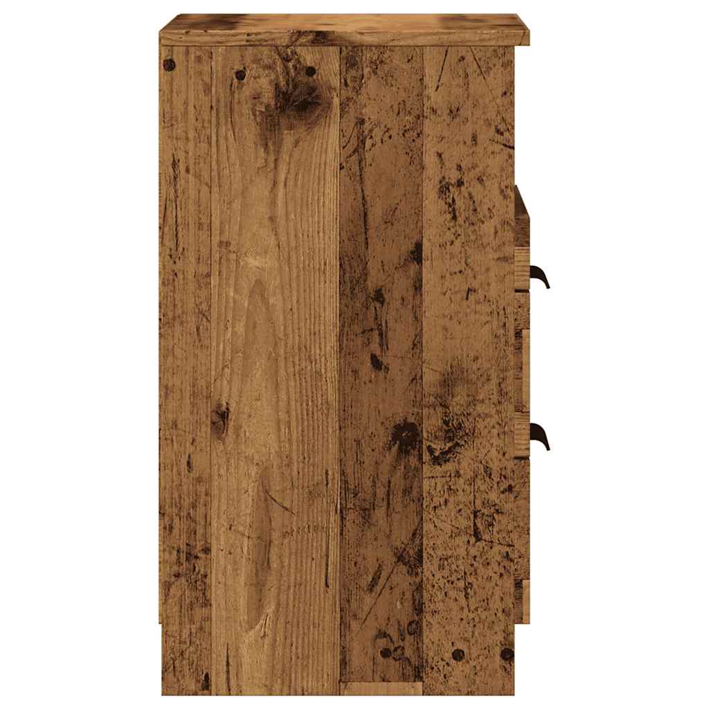 Sängbord Vittrat Trä 40X36X65 Cm Konstruerat Trä