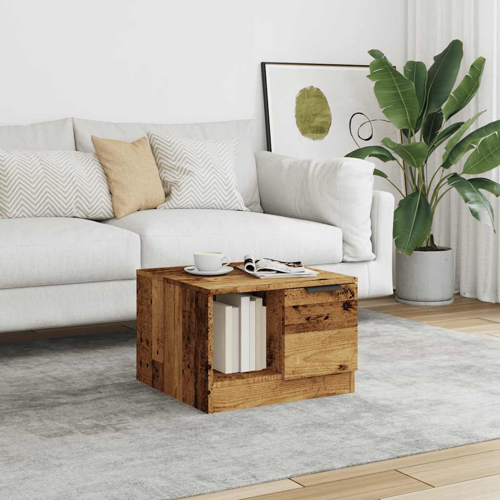 Soffbord Åldrat Trä 50X50X36 Cm Konstruerat Trä