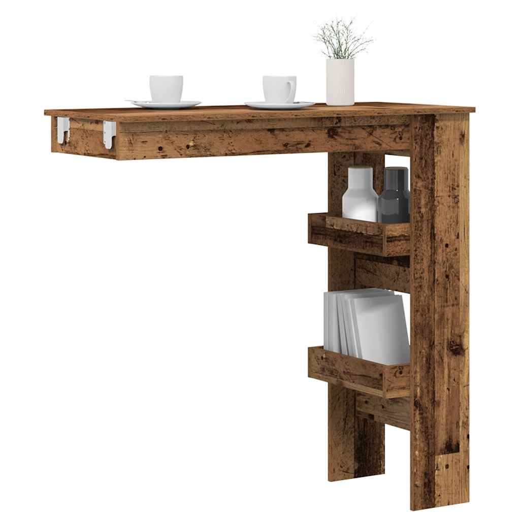 Barbord Väggmonterat 102X45X103,5 Cm Konstruerat Trä