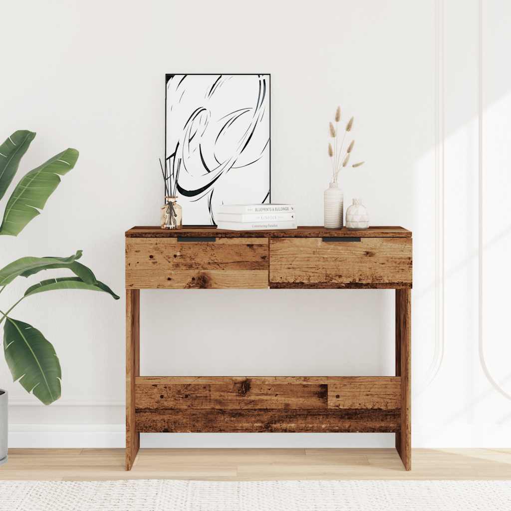 Avlastningsbord Åldrat Trä 90X36X75 Cm Konstruerat Trä