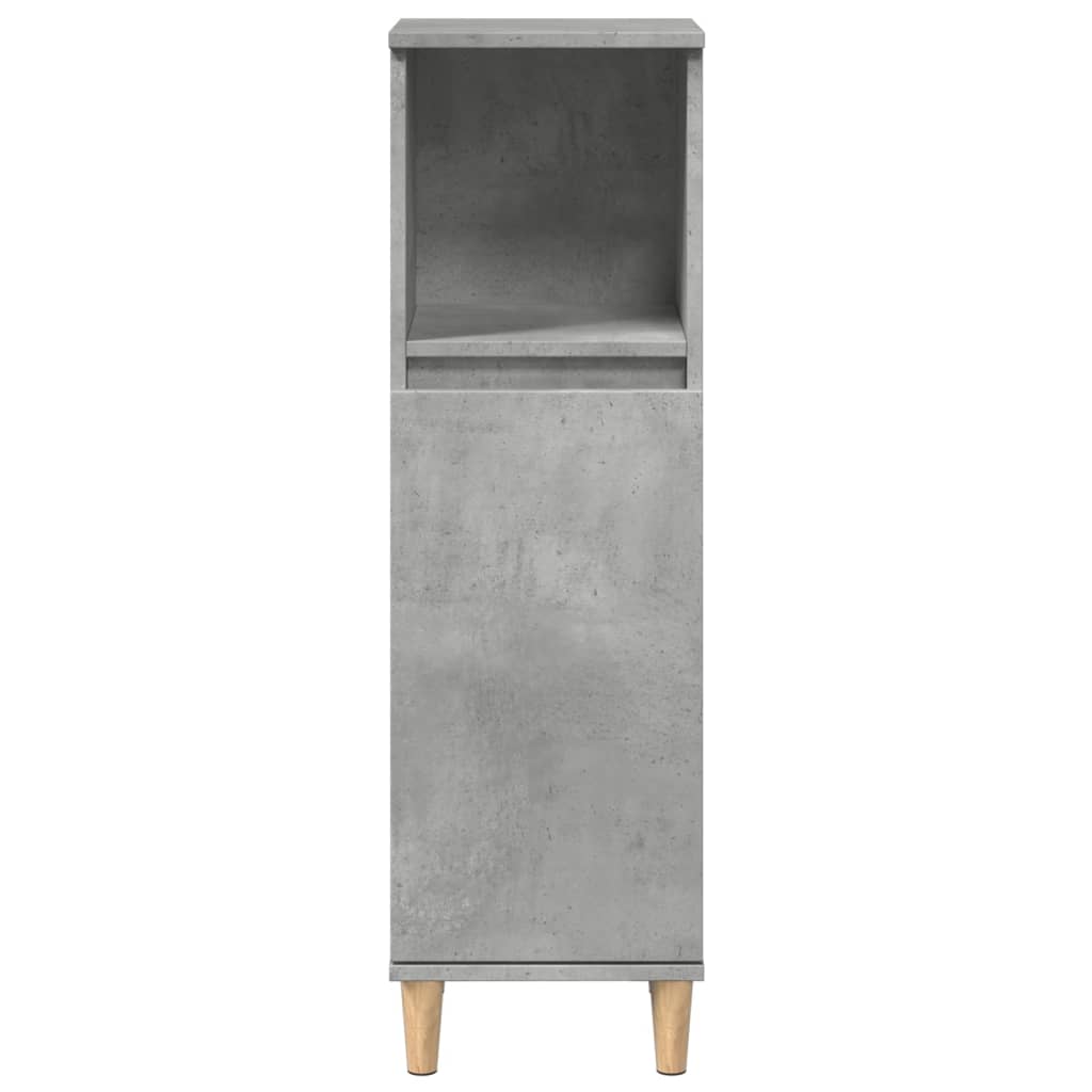 Badrumsskåp Betonggrå 30X30X100 Cm Konstruerat Trä