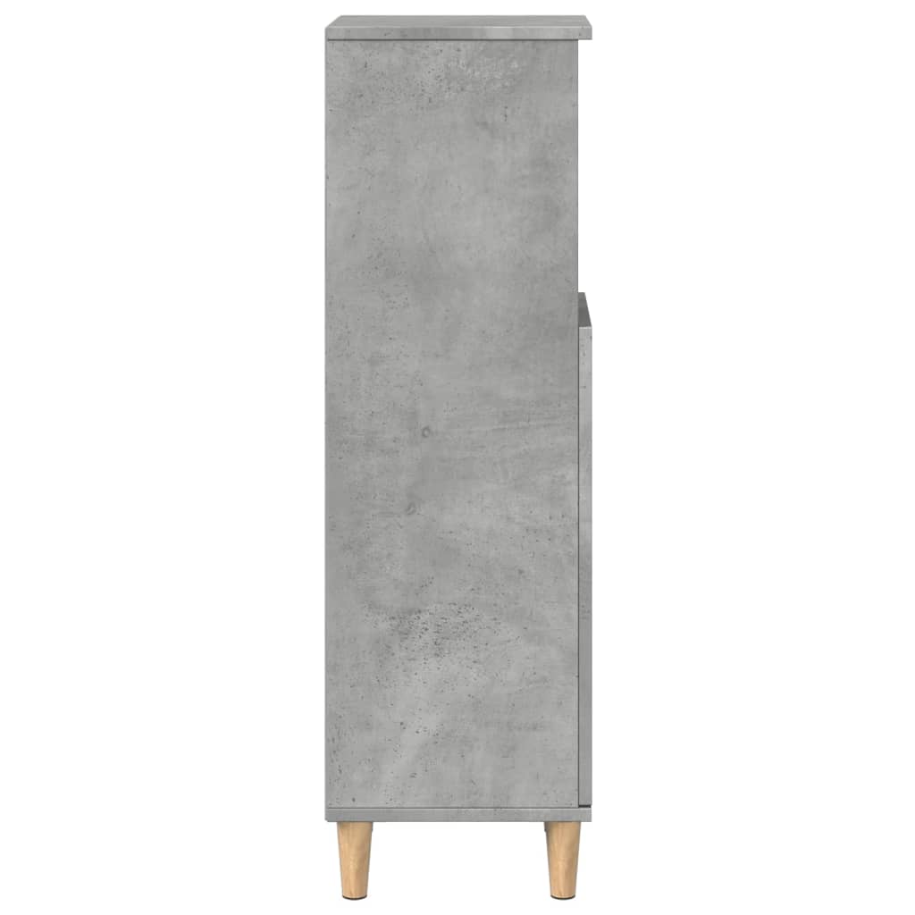 Badrumsskåp Betonggrå 30X30X100 Cm Konstruerat Trä