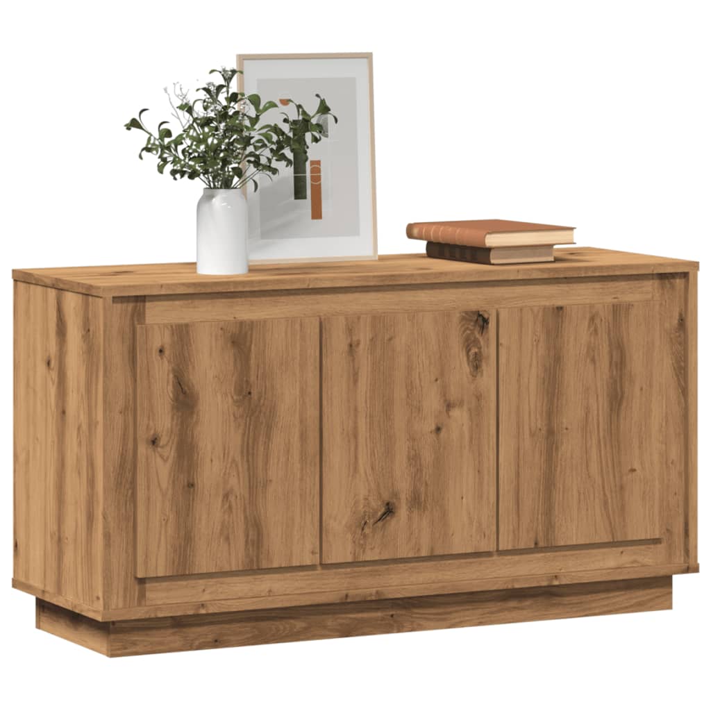Skänk Hantverksmässig Ek 102X35X55 Cm Konstruerat Trä