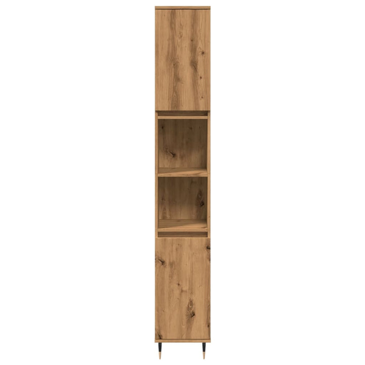 Badrumsskåp Ek 30X30X190 Cm Konstruerat Trä