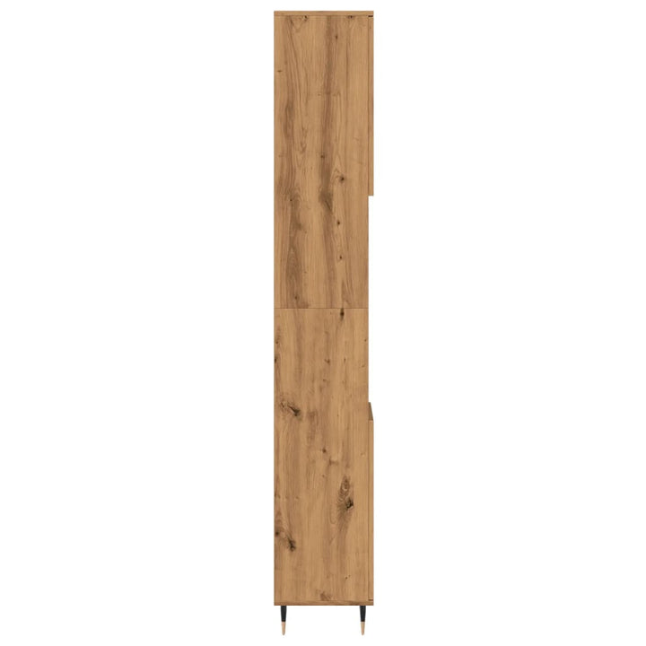 Badrumsskåp Ek 30X30X190 Cm Konstruerat Trä