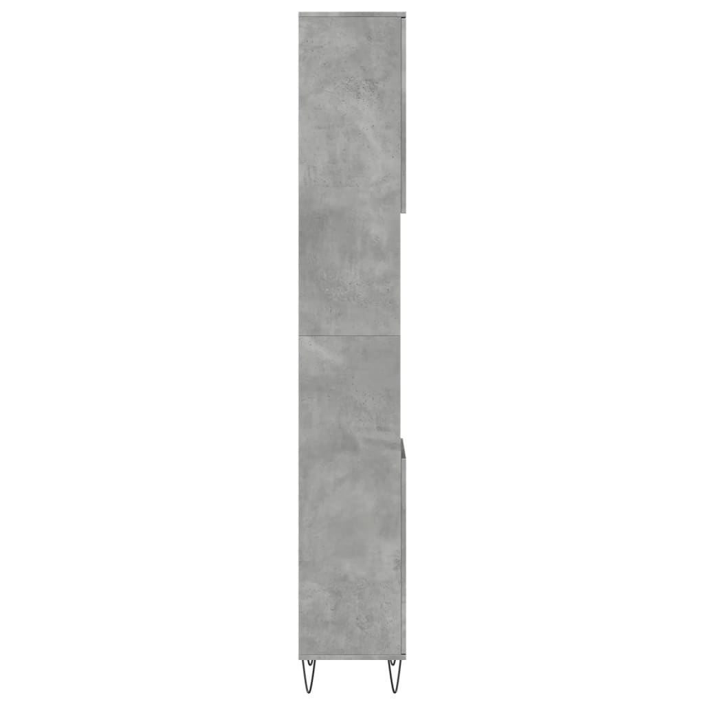 Badrumsskåp Betonggrå 30X30X190 Cm Konstruerat Trä