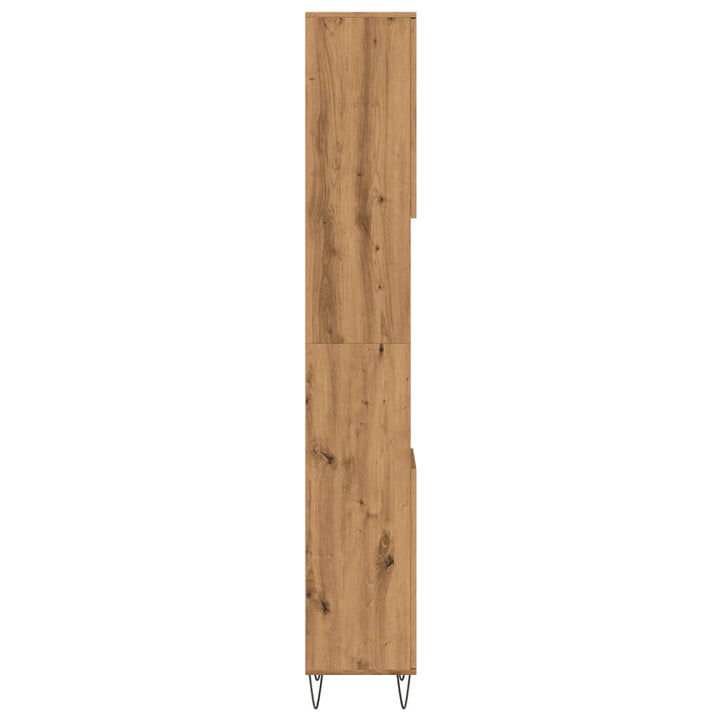 Badrumsskåp Ek 30X30X190 Cm Konstruerat Trä