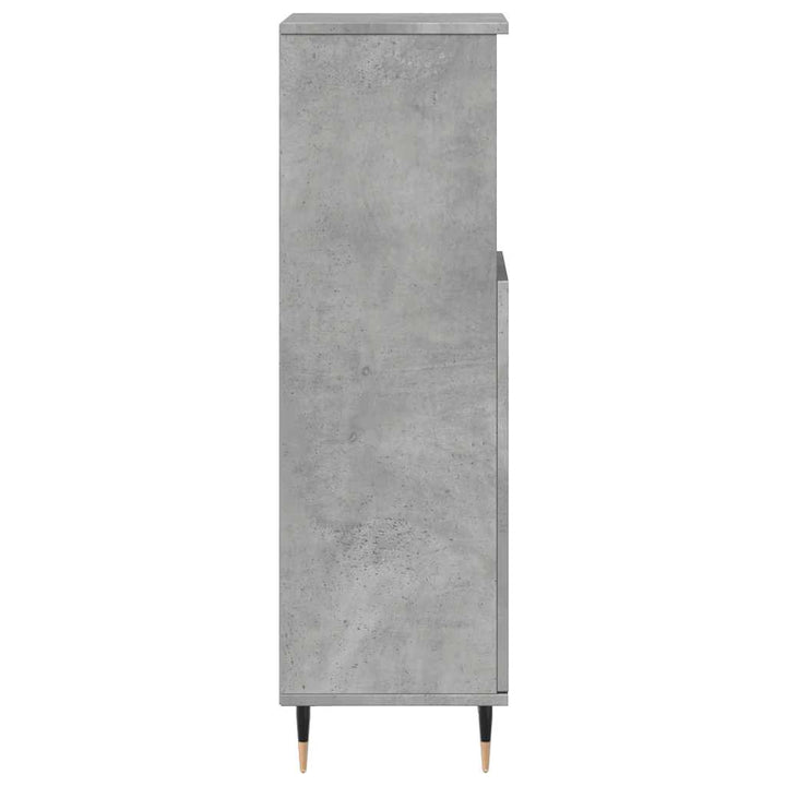 Badrumsskåp Betonggrå 30X30X100 Cm Konstruerat Trä