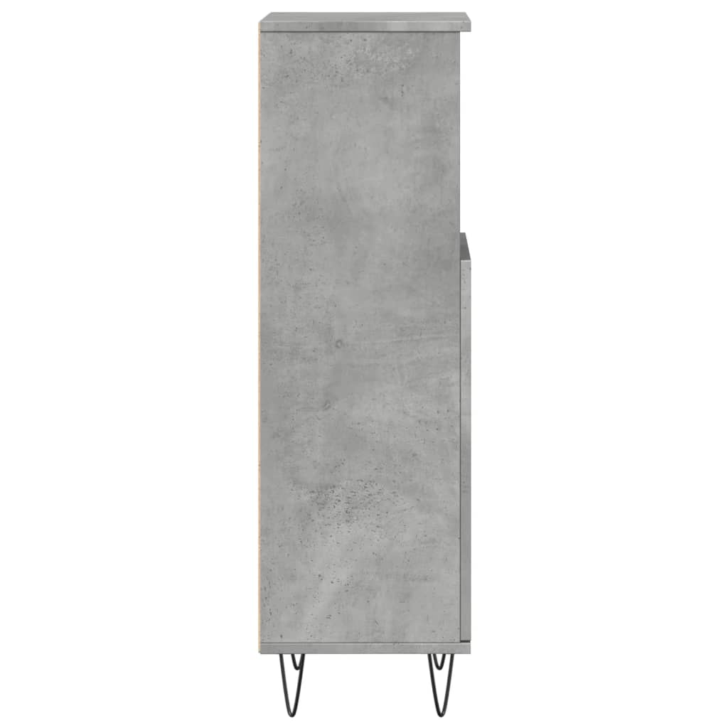 Badrumsskåp Betonggrå 30X30X100 Cm Konstruerat Trä