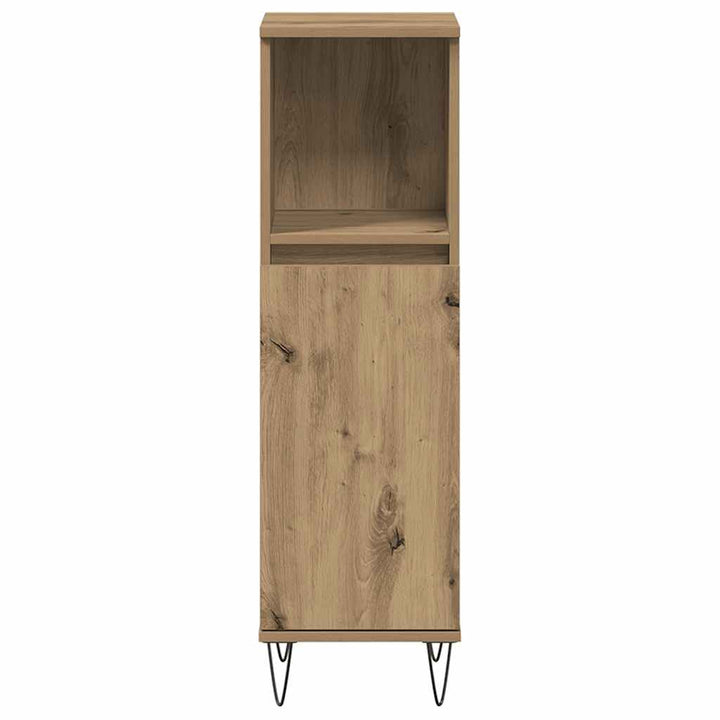 Badrumsskåp Ek 30X30X100 Cm Konstruerat Trä