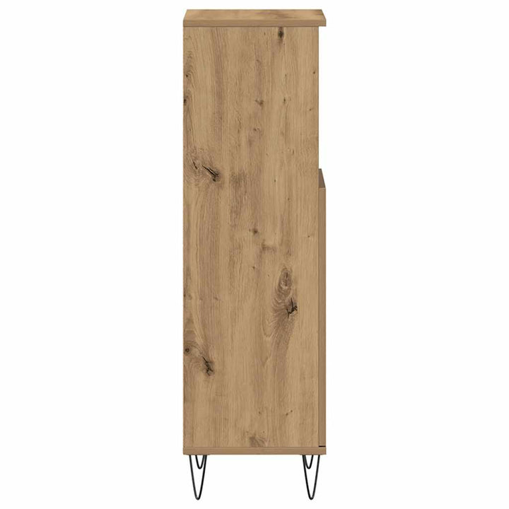 Badrumsskåp Ek 30X30X100 Cm Konstruerat Trä