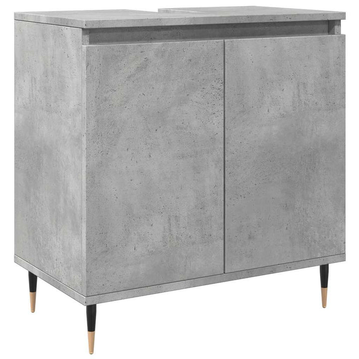 Badrumsskåp Betonggrå 58X33X60 Cm Konstruerat Trä
