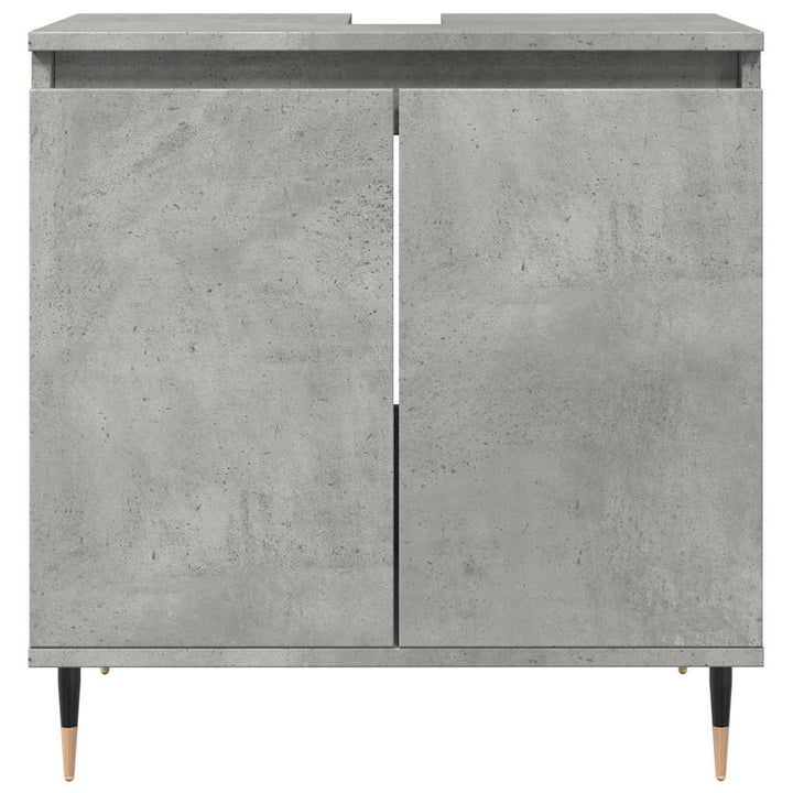 Badrumsskåp Betonggrå 58X33X60 Cm Konstruerat Trä