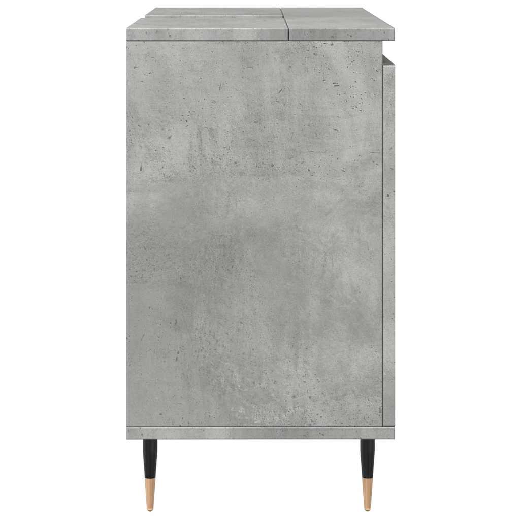 Badrumsskåp Betonggrå 58X33X60 Cm Konstruerat Trä