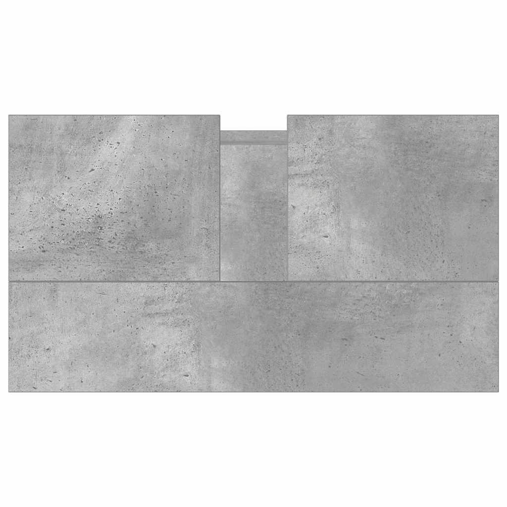 Badrumsskåp Betonggrå 58X33X60 Cm Konstruerat Trä