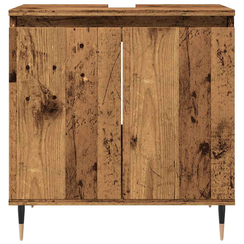 Badrumsskåp Åldrat Trä 58X33X60 Cm Konstruerat Trä