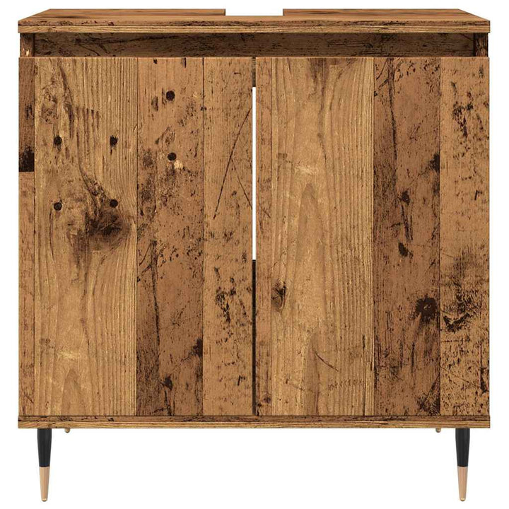 Badrumsskåp Åldrat Trä 58X33X60 Cm Konstruerat Trä