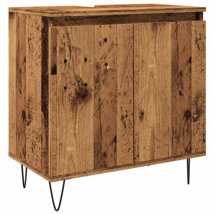 Badrumsskåp Åldrat Trä 58X33X60 Cm Konstruerat Trä