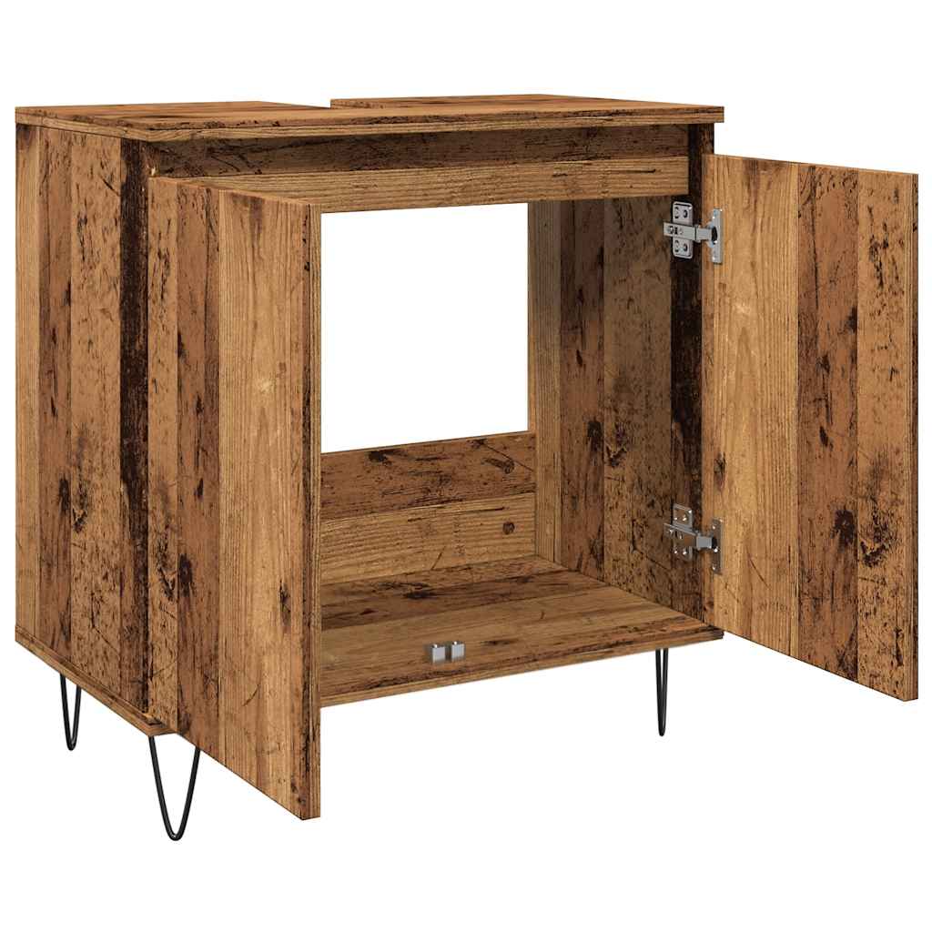 Badrumsskåp Åldrat Trä 58X33X60 Cm Konstruerat Trä