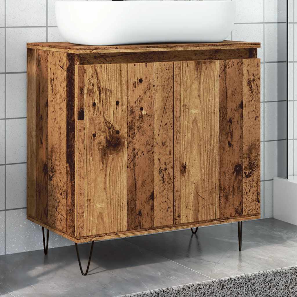 Badrumsskåp Åldrat Trä 58X33X60 Cm Konstruerat Trä