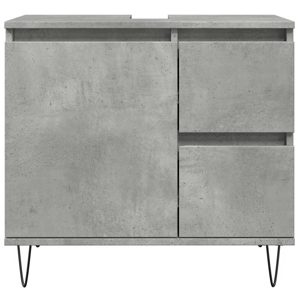 Tvättställsskåp Betonggrå 65X33X60 Cm Konstruerat Trä