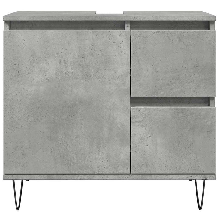 Tvättställsskåp Betonggrå 65X33X60 Cm Konstruerat Trä