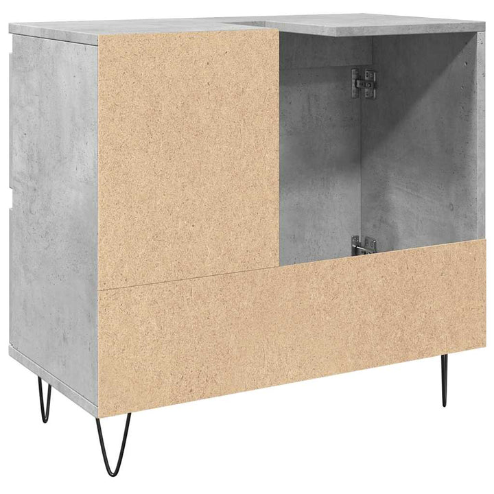 Tvättställsskåp Betonggrå 65X33X60 Cm Konstruerat Trä