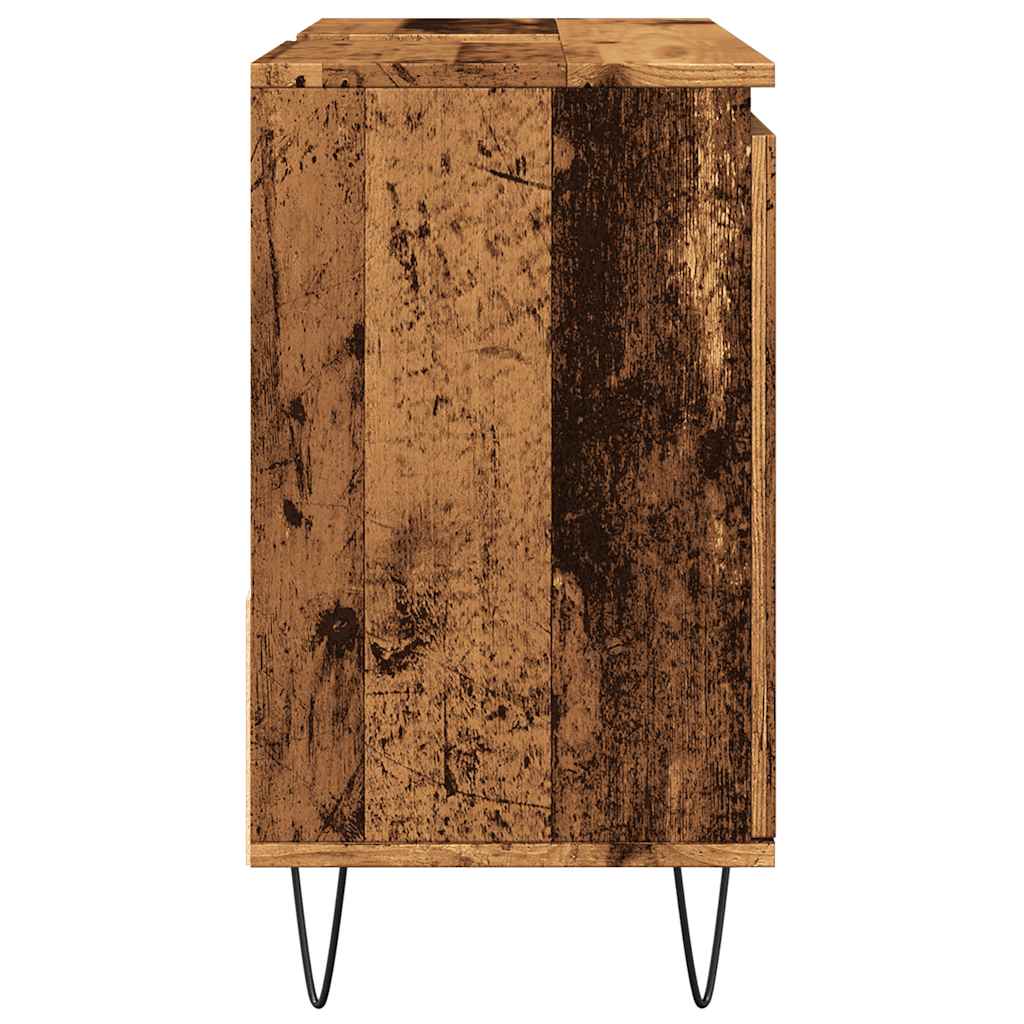 Tvättställsskåp Åldrat Trä 65X33X60 Cm Konstruerat Trä