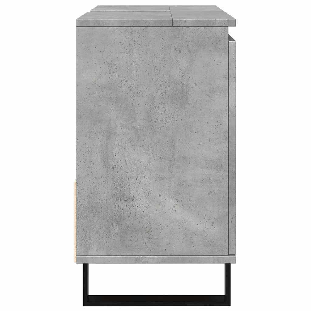 Tvättställsskåp Betonggrå 65X33X60 Cm Konstruerat Trä