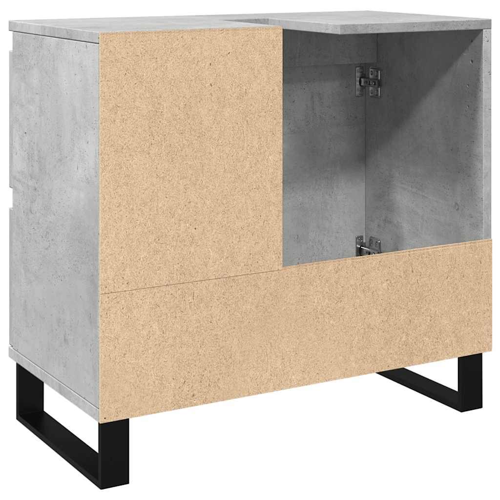 Tvättställsskåp Betonggrå 65X33X60 Cm Konstruerat Trä