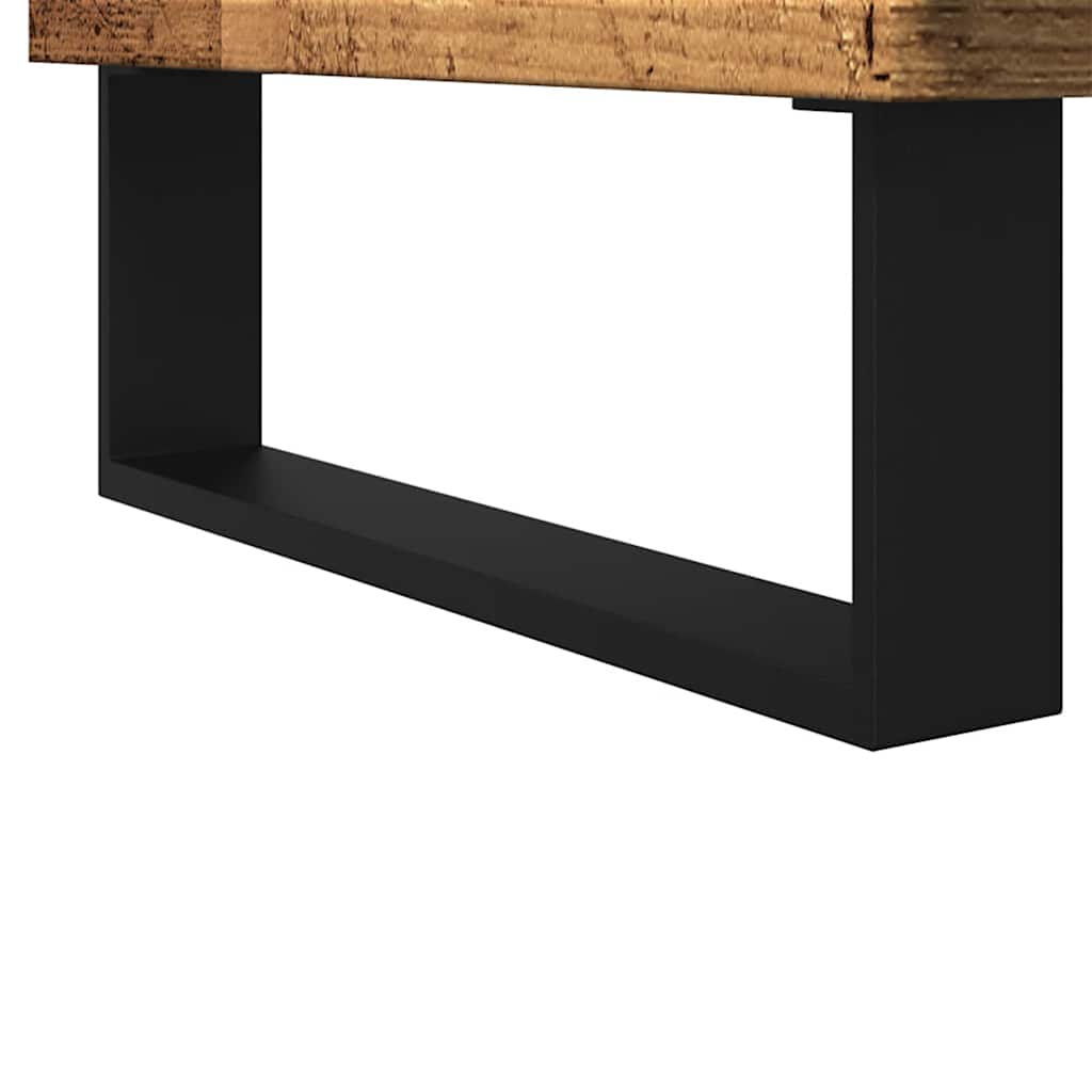 Tvättställsskåp Åldrat Trä 65X33X60 Cm Konstruerat Trä