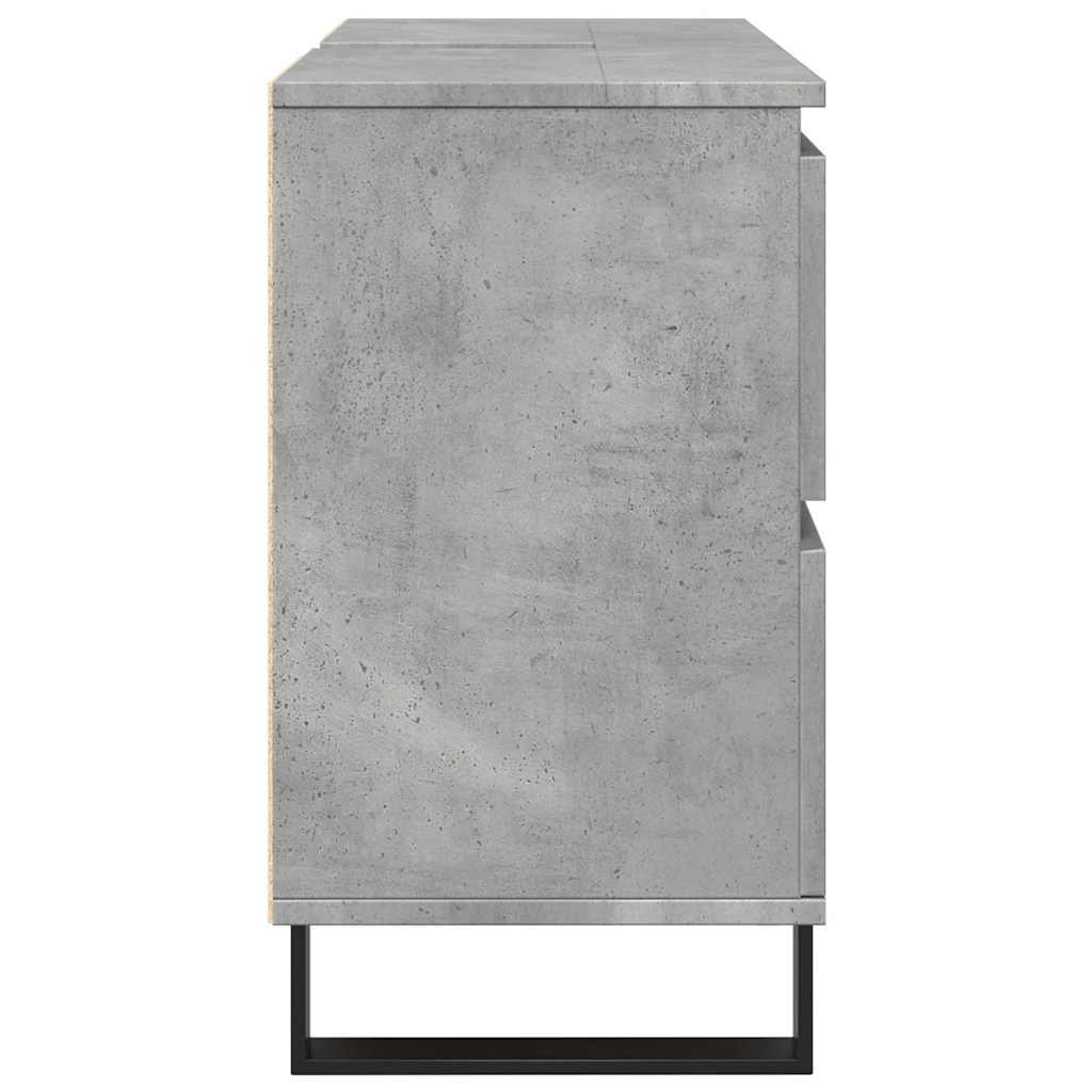 Tvättställsskåp Betonggrå 80X33X60 Cm Konstruerat Trä