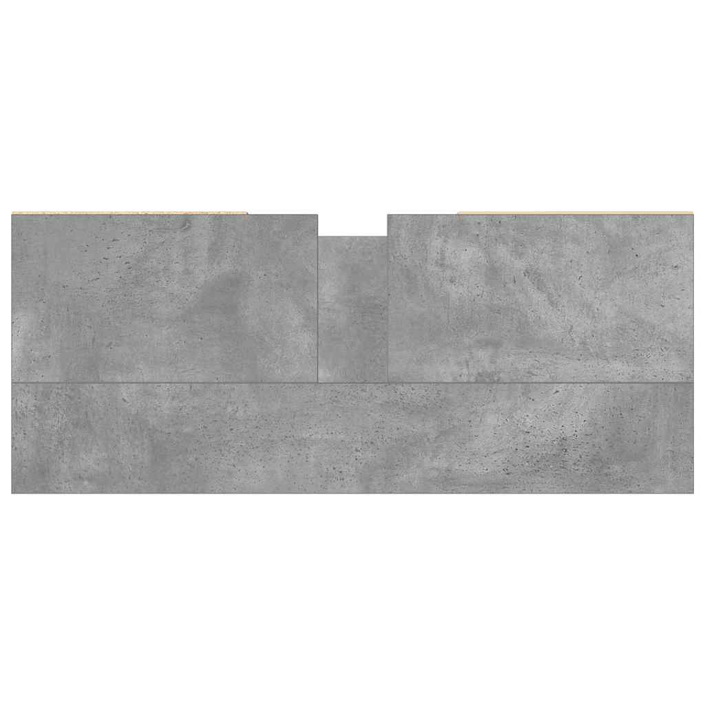 Tvättställsskåp Betonggrå 80X33X60 Cm Konstruerat Trä