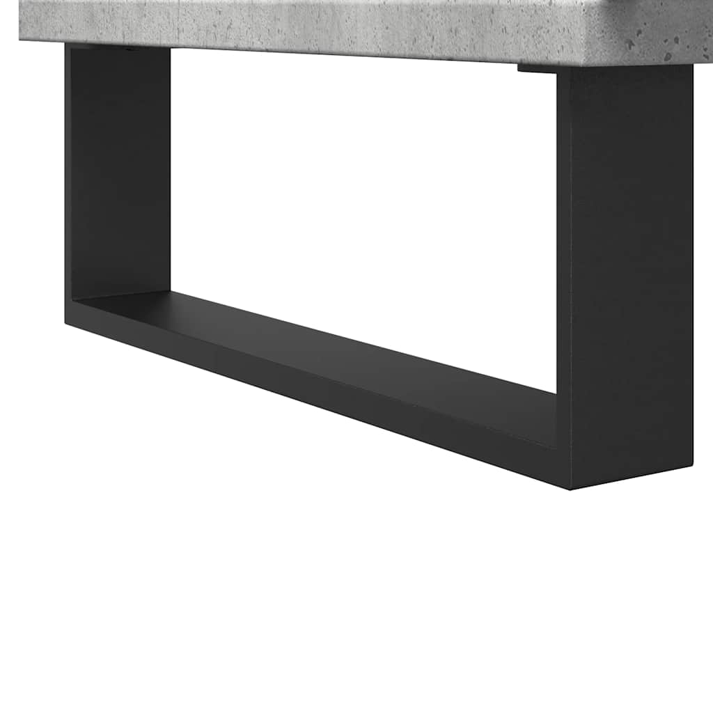 Tvättställsskåp Betonggrå 80X33X60 Cm Konstruerat Trä