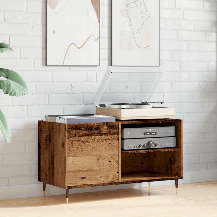 Stereobänk Åldrat Trä 84,5X38X48 Cm Konstruerat Trä