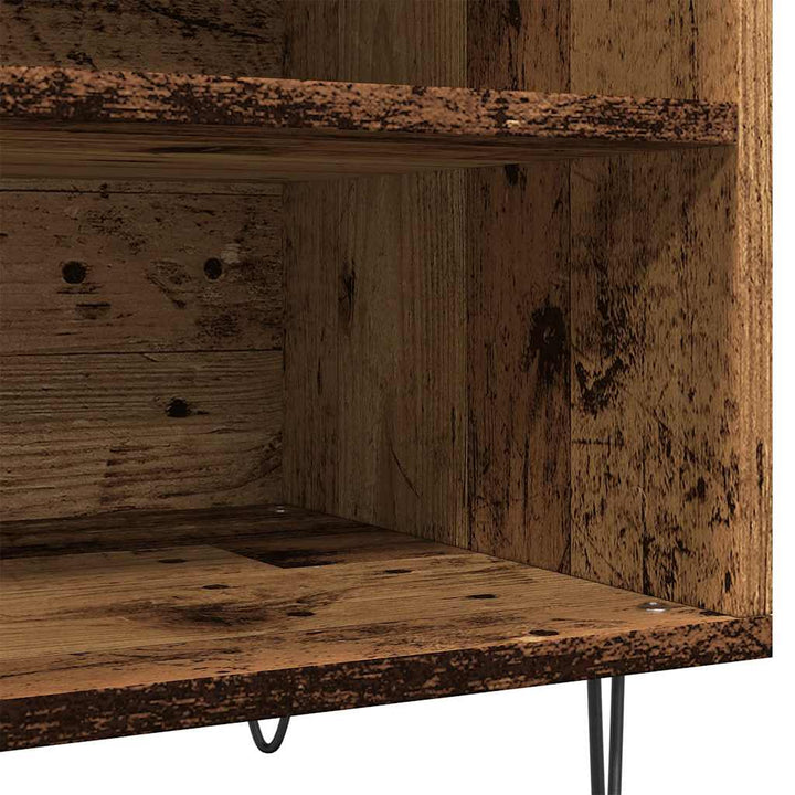 Stereobänk Åldrat Trä 84,5X38X48 Cm Konstruerat Trä