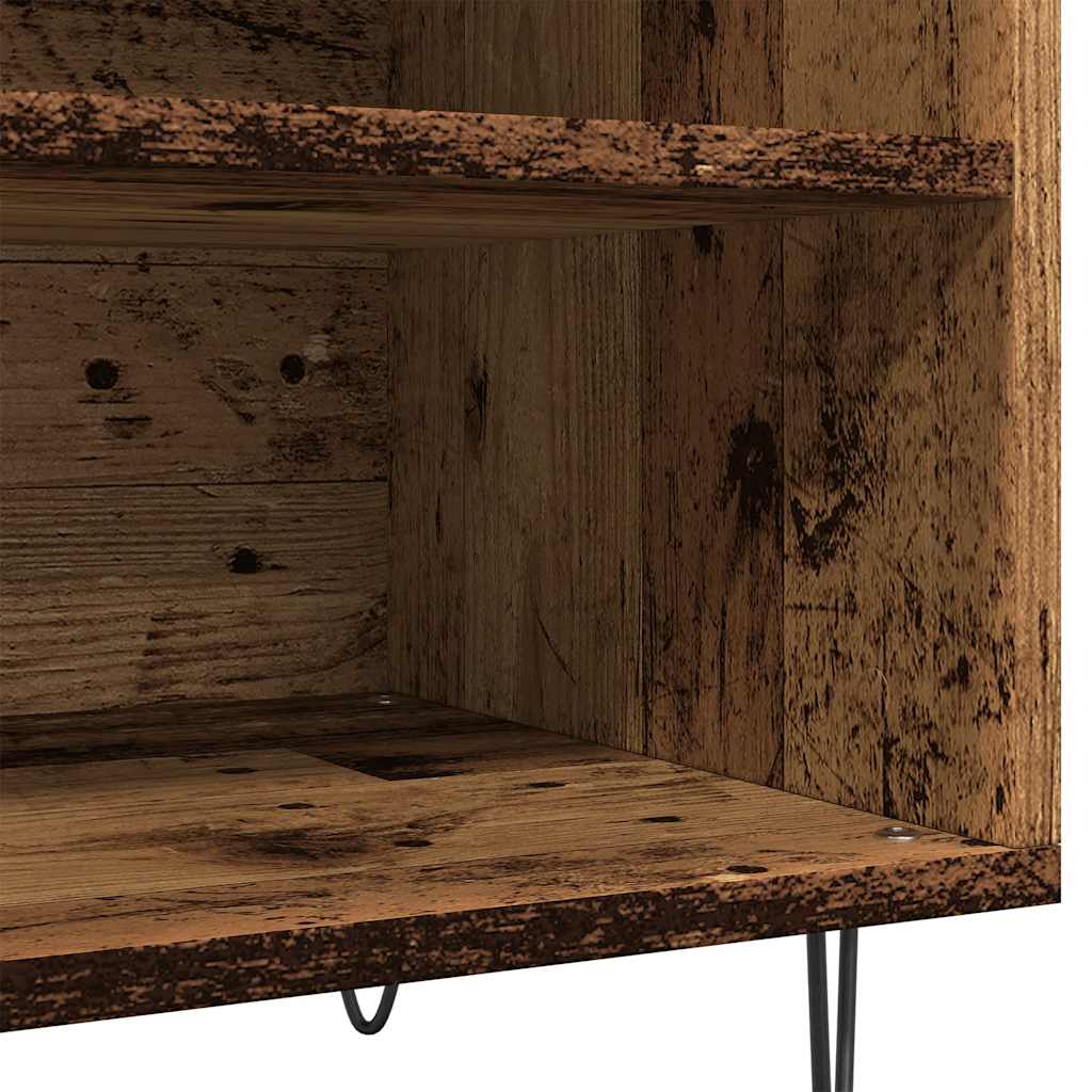 Stereobänk Åldrat Trä 84,5X38X48 Cm Konstruerat Trä