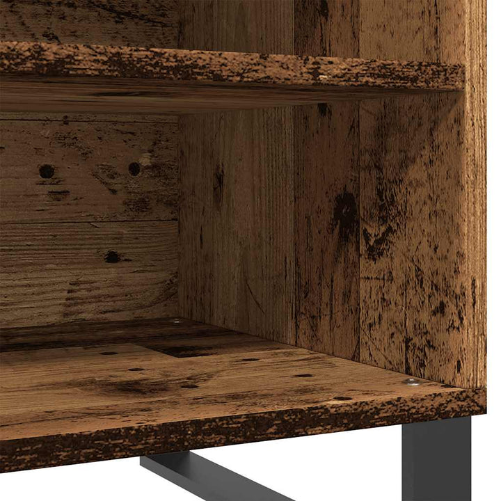 Stereobänk Åldrat Trä 84,5X38X48 Cm Konstruerat Trä