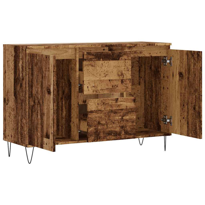 Skänk Åldrat Trä 101,5X35X70 Cm Konstruerat Trä