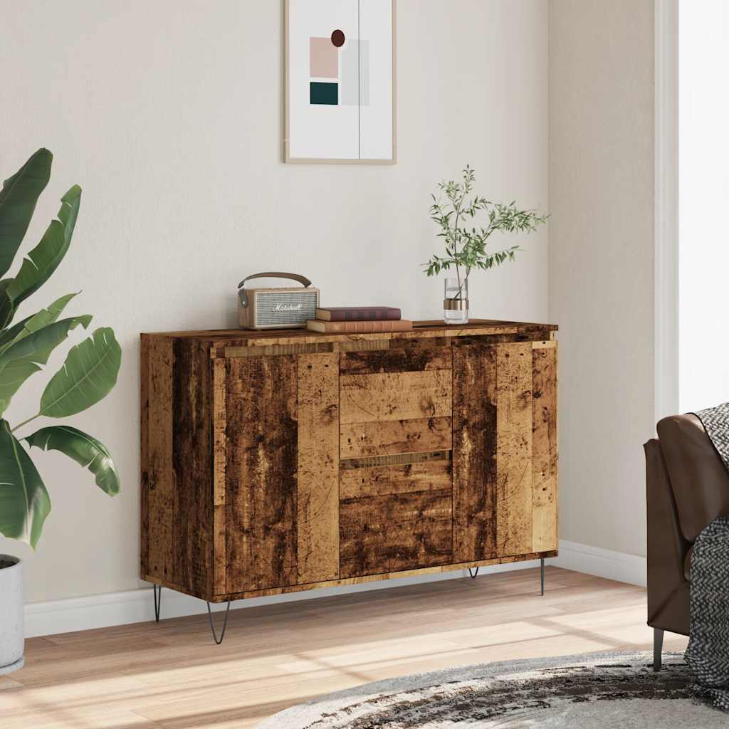 Skänk Åldrat Trä 101,5X35X70 Cm Konstruerat Trä